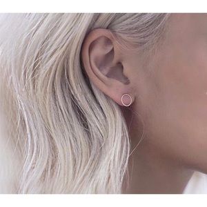 Rose Gold Circle Studs